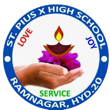 St. Pius X High School Ramnagar Hyderabad logo
